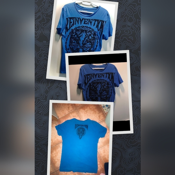 Y2K Vintage Style Graphic T-Shirt - "Reinvention 1977" Blue Streetwear UnisexTee - Picture 2 of 8